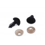 Czarne nosy zwierząt, 16 mm, 2 szt.