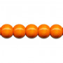 Drewniane koraliki pomarańczowe 10 mm ­- ­56 szt.