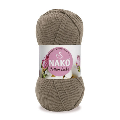 Włóczka Cotton Luks szaro-brązowa