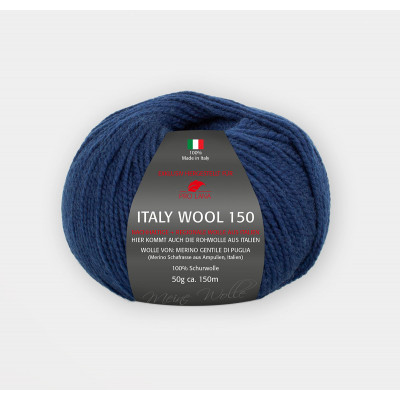 Włóczka Italy Wool 150 granatowa