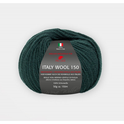 Włóczka Italy Wool 150 ciemnozielona