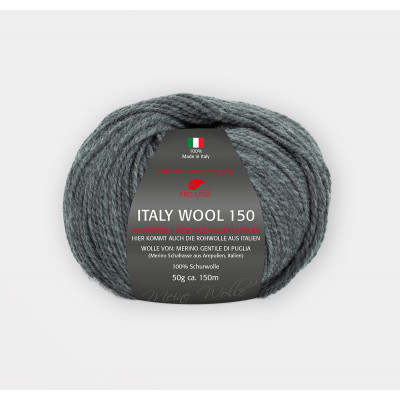 Włóczka Italy Wool 150 ciemnoszara